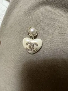 シャネル CHANELハートスイング ピアス ココマーク パール ホワイトピンク