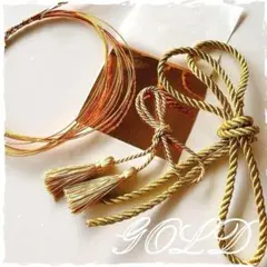 【66】金箔シートのおまけ付き 卒業式 髪飾り ゴールド 水引 紐 アレンジB