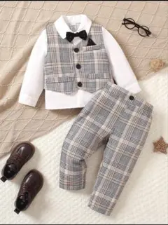 チェック柄フォーマルスーツ（100cm~）