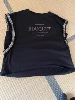 Style Ravie ブラック ノースリーブ Tシャツ 15号