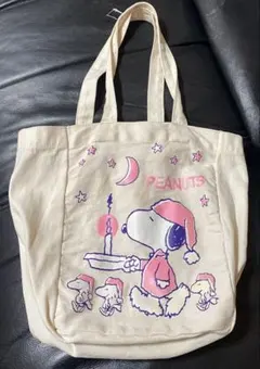 可愛いナイトキャップのスヌーピー PEANUTS SNOOPY トートバッグ