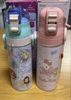 Skater ディズニープリンセス&ハローキティ 水筒 470ml 2本セット