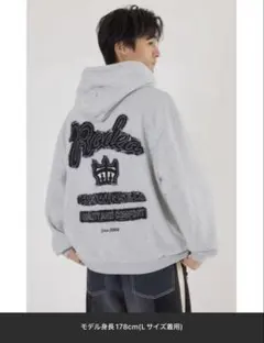 RODEOCROWNSWIDEBOWLロゴデニムパッチフーディー