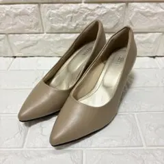 【美品✨】ALETTA ポインテッドトゥ パンプス ベージュ 23.5のサムネイル
