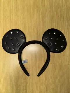 スタッズ付きミッキー耳カチューシャ