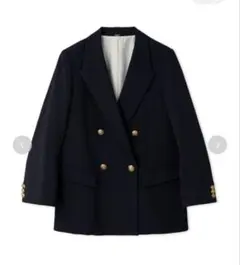 25AW ミラオーウェン　金釦ダブルブレスト　ブレザー　ネイビー　紺ブレ