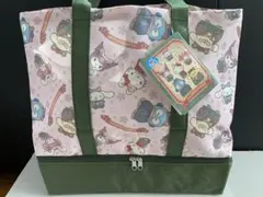 サンリオキャラクターズもふ耳レトロロリヰタ保冷ポケット付き2段トートバッグ