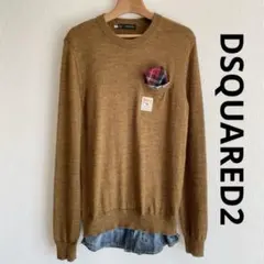 DSQUARED2 ディースクエアード　ドッキング ウール ニット　トップス
