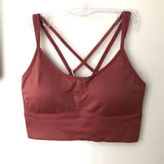 ヨガフィッネス用ブラトップス　オレンジ　Ｌサイズspout#193