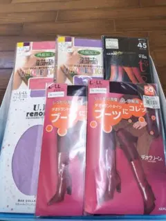 ストッキング　まとめ Ｌ〜LL　セクシーな色 ピンク　パープル　ブラウン