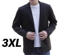 ストレッチ テーラードジャケット　ブレザー　2つボタン シングル 3XL