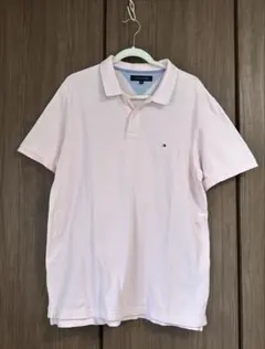 トミーヒルフィガー ピンク ポロシャツ XXL