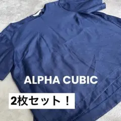 夏服2枚セット　ネイビー　半袖　Lのサムネイル