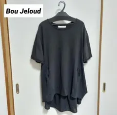 美品　Bou Jeloud　バックタック シフォン プルオーバー 黒　フリーのサムネイル