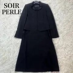 【極美品】ソワールペルル　ブラックフォーマル　ワンピース　ジャケットセット日本製