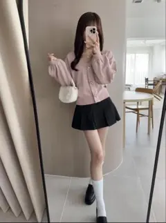 GRL ビジューリボンボタンニットカーディガン k9342f