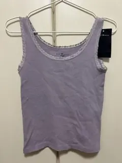 ラベンダー レースタンクトップ