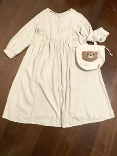 お値下げ♪ Samansa Mos2 アイボリー 長袖ワンピースとバッグ