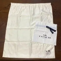 COACH ロゴ入り ショッパー 保存袋 大小２枚セット
