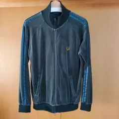 超希少な日本製！ FRED PERRY ベロア トラックジャケット グリーンL