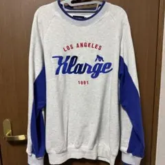 XLARGE エクストララージ トレーナー スウェット アッシュ×ブルー