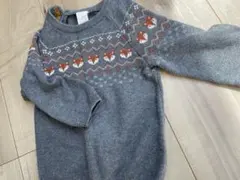 ニット　80サイズ　狐柄　H&M
