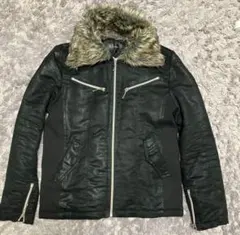 xfrmファーブルゾン ボア ショート丈 グランジY2Kジャケット パンクお兄系