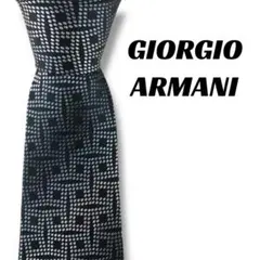 【8105】美品！ジョルジオアルマーニ　ネクタイ　ブラック系