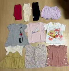 ベビー Tシャツ ズボン 90cm まとめ売り 女の子 アンパンマン 夏服