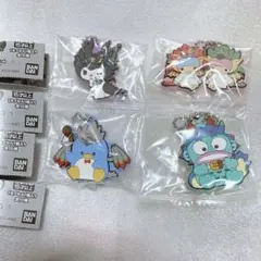 モンハン　サンリオ　20周年 ラバーマスコットキーホルダー　4点セット