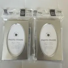 ダイソー アルミフォトフレーム　チェキ　ミニサイズ　シルバー