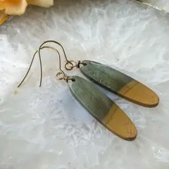 【一点物】ポリクロームジャスパー 天然石ピアス／イヤリング／イヤーカフ 再販なし