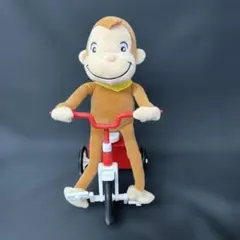 おさるのジョージ ぬいぐるみ 動く自転車付き　作動品