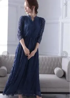 新品未使用　PREFERIR カットワーク レース 結婚式 パーティー ドレス