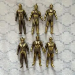 ウルトラマン　ソフビ　 6体セット ゴールド