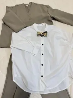 riziere ノーカラージャケット　セットアップ120 ZARAシューズセット