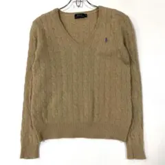美品 Polo Ralph Lauren ニットセーター 刺繍ロゴ レディースS