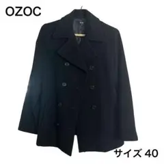 【SALE！】オゾック OZOC 黒 Blackサイズ40 ピーコート アンゴラ