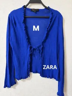 ZARA カーディガン　ブルー　M