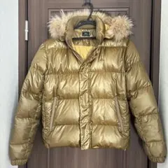 LACOSTE フード付きダウンジャケット ゴールド
