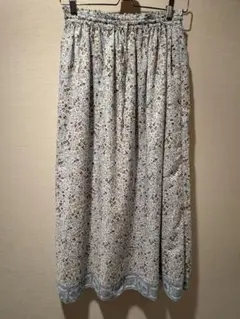 ‼️即購入大歓迎‼️Samansa Mos2 blue 花柄ロングスカート ホワイト