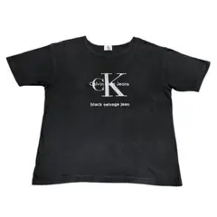 Calvin Klein Jeans 90s ロゴ プリント Tシャツ ブラックのサムネイル