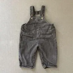 テータテート　teteateteグレー コーデュロイ オーバーオール 80cm