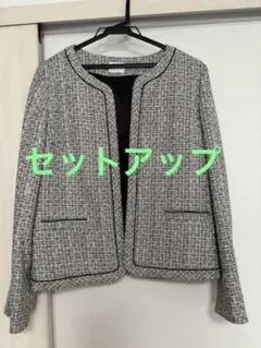 入学式、卒業式セットアップ　ELLE ノーカラージャケットスカートのサムネイル