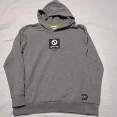 OUTDOOR グレー パーカー フード付き