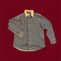 【古着】LEVI’S デニムシャツ 襟コーデュロイ