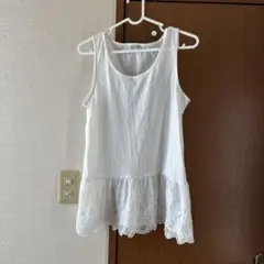 GLOBAL WORK ホワイト レースタンクトップ M