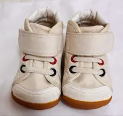 【ムーンスター】日本製 ベビーシューズ ホワイト12cm