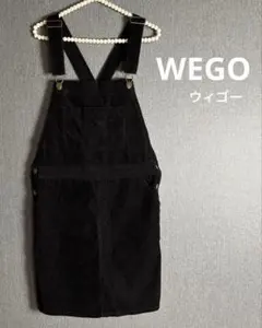WEGO ウィゴー 黒 コーデュロイ ジャンパースカート サロペット Mのサムネイル
