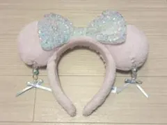 ミニー　カチューシャ イヤリング ピンク スパンコール ディズニー　Disney